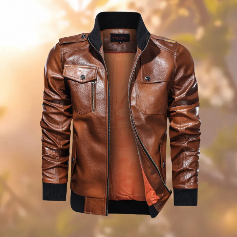 Coole Klassische Lederjacke für Herren