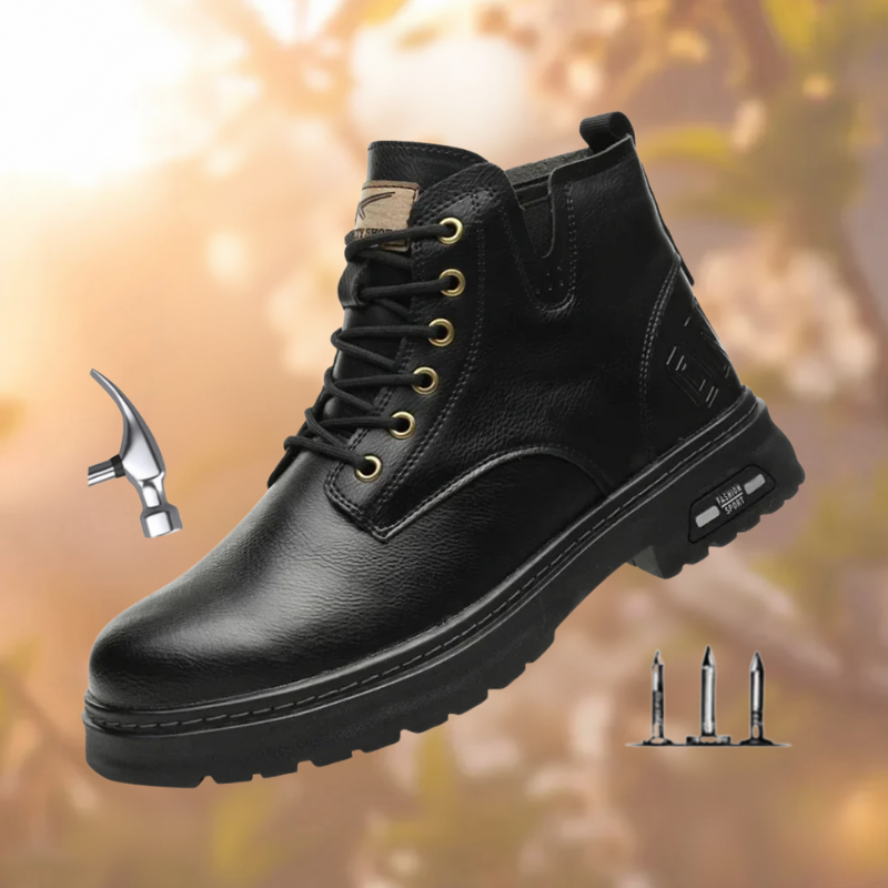 Walter | Cool Lace-Up Boots With Side Zip For Men