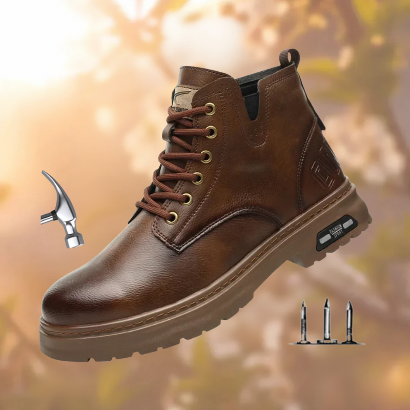 Walter | Cool Lace-Up Boots With Side Zip For Men